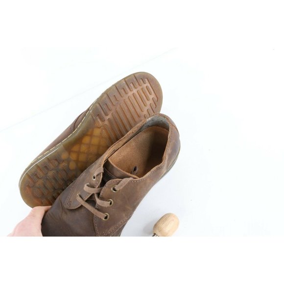 Vintage Dr Martens Mens Size 9 Distressed Chunky Leather Oxfords Shoes Brown main image 5